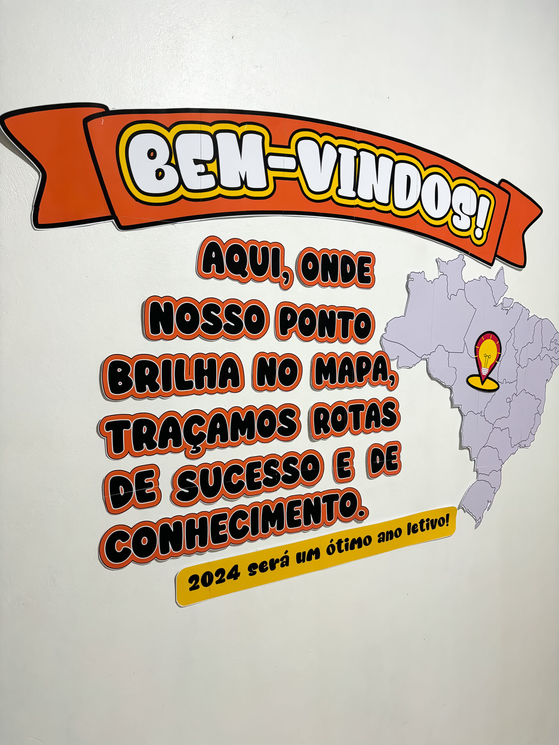 mural de boas vindas criativo