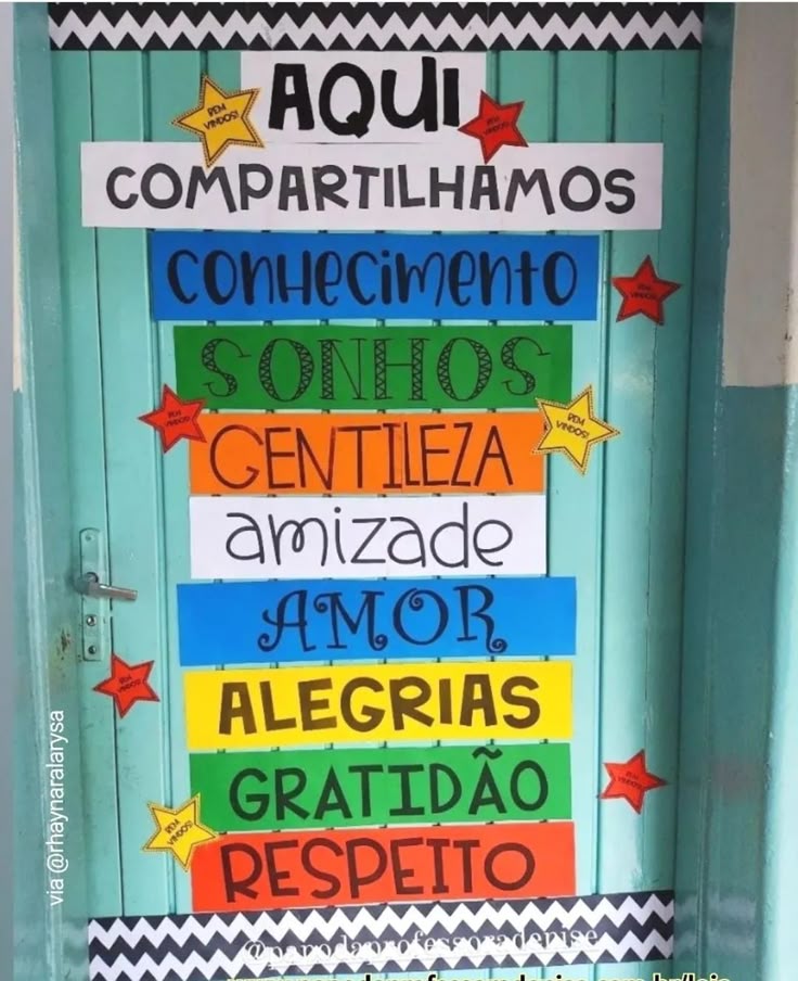 mural de boas vindas criativo