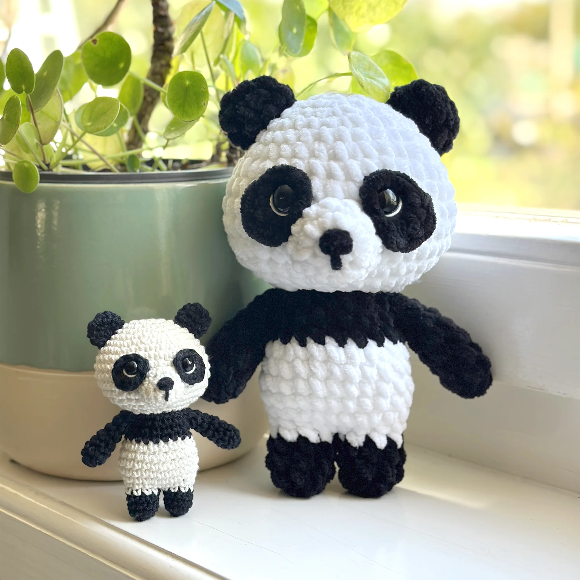 panda em crochê