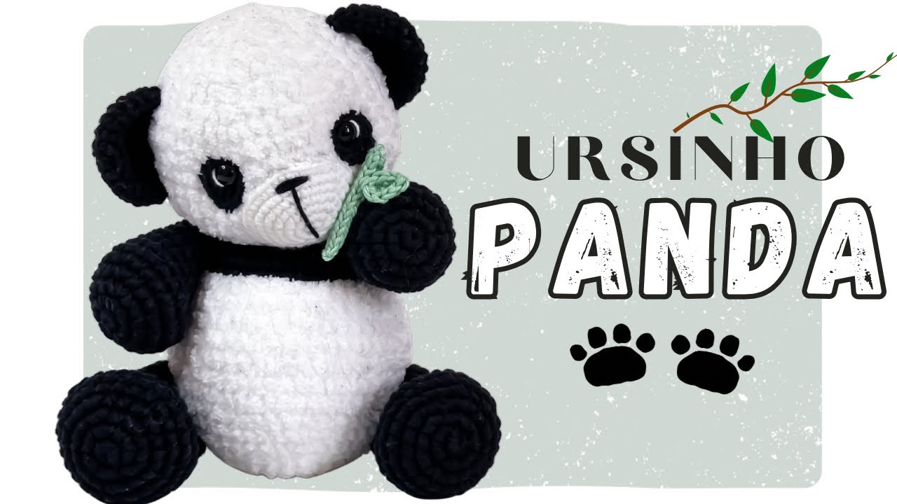 receita de panda amigurumi