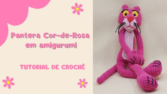 receita pantera cor de rosa crochê