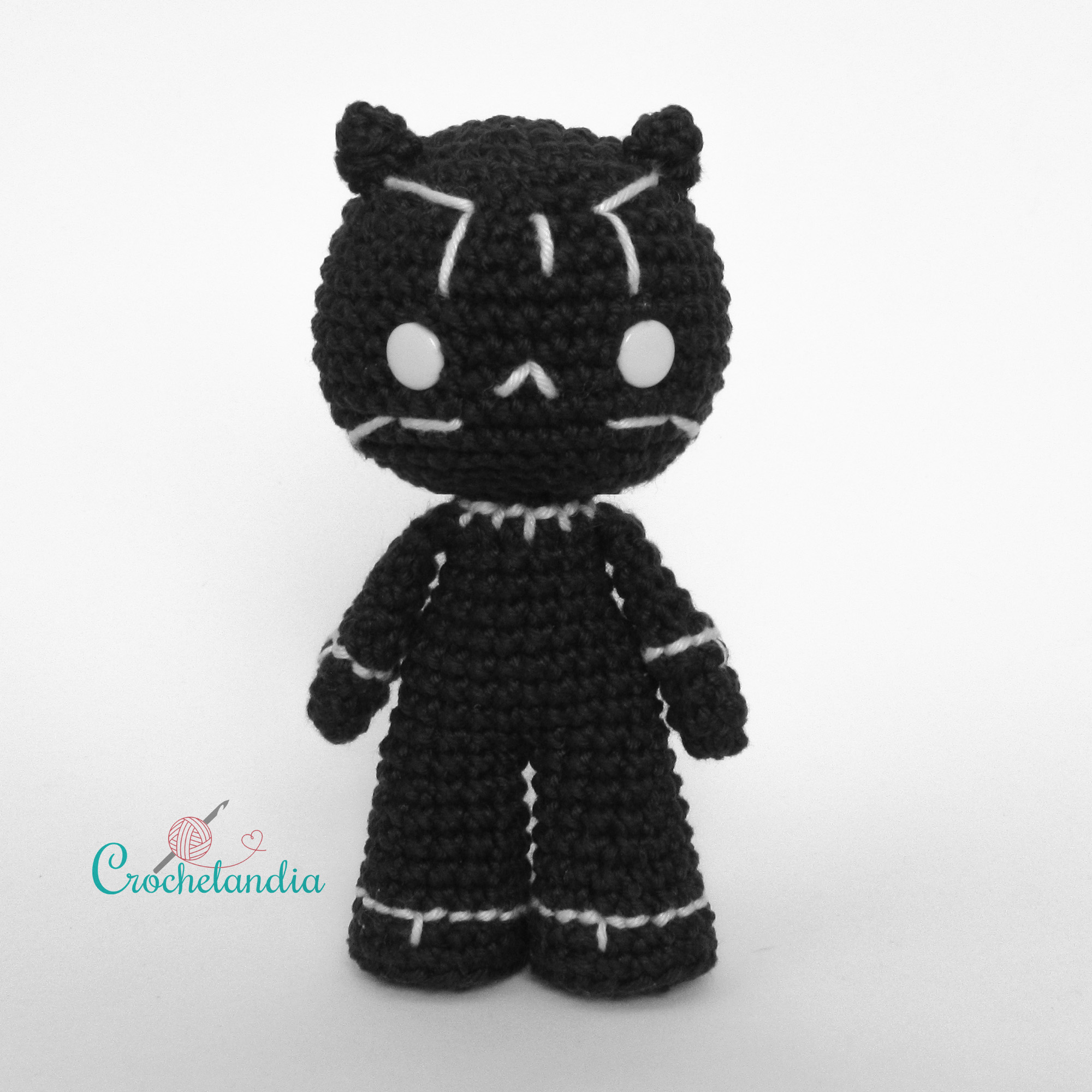 receita de pantera negra em crochê