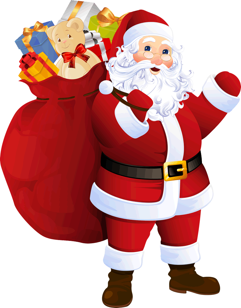 papai noel em png colorido natal