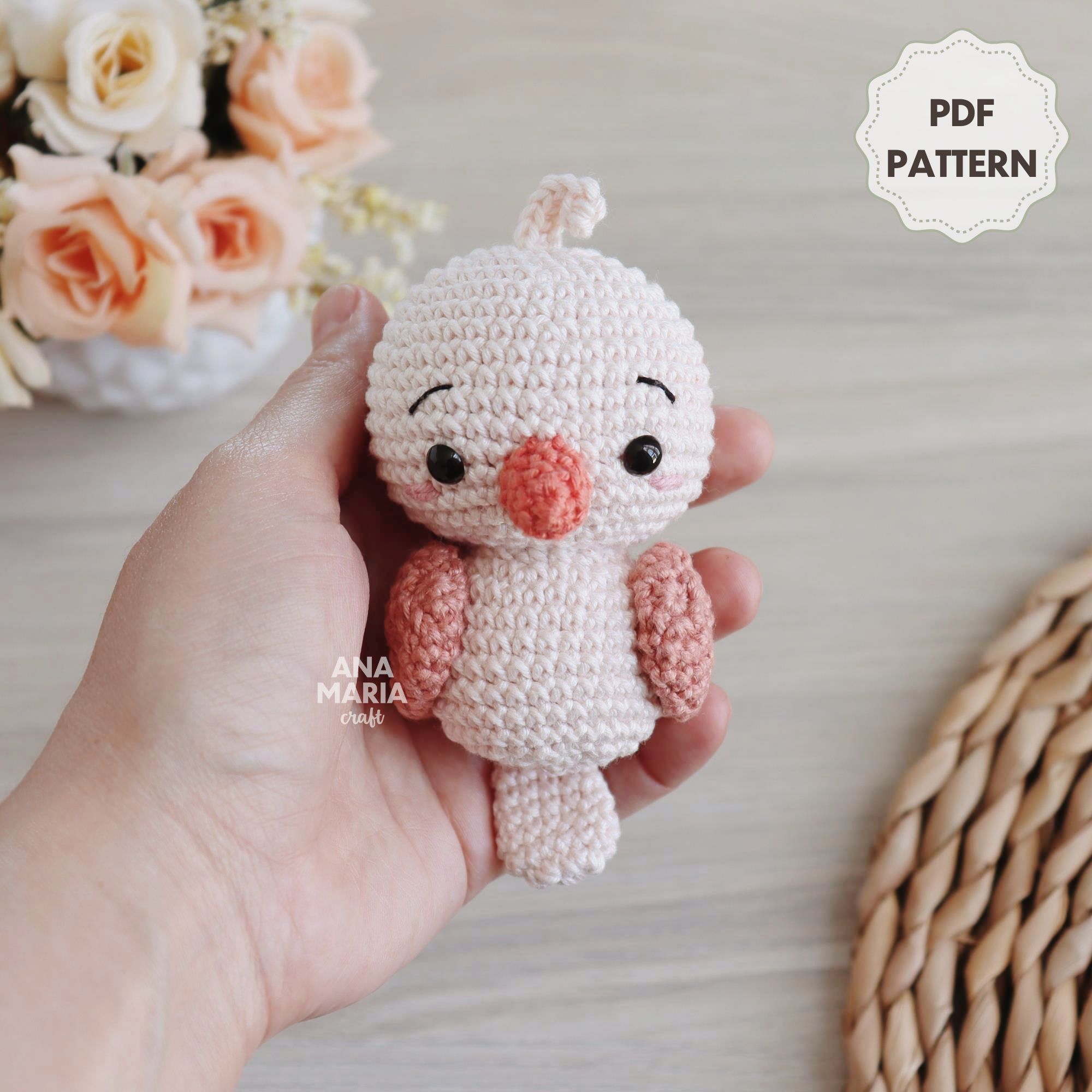 pássaro amigurumi