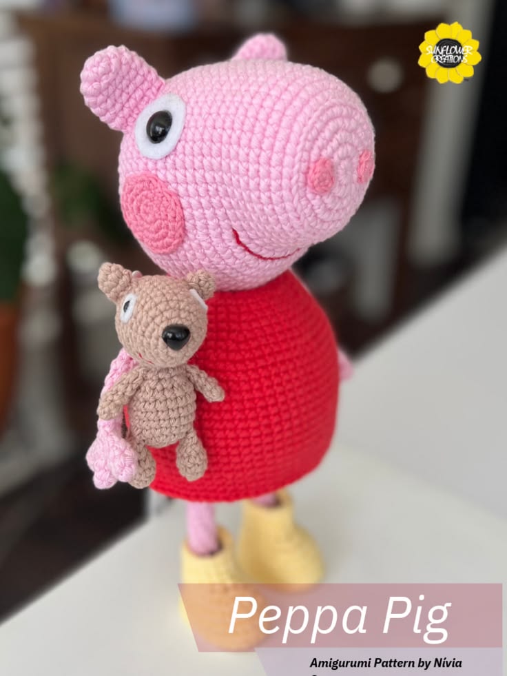 Porquinho Peppa Pig amigurumi