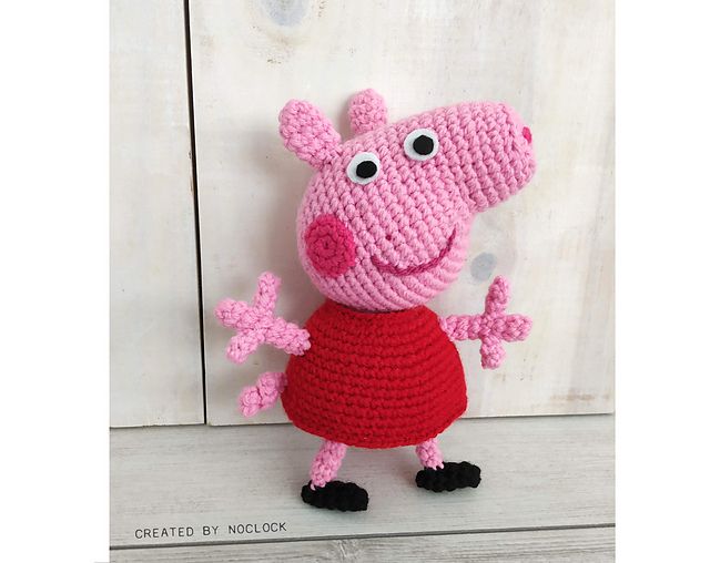 Materiais para amigurumi Peppa Pig