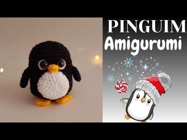 como crochetar um pinguim