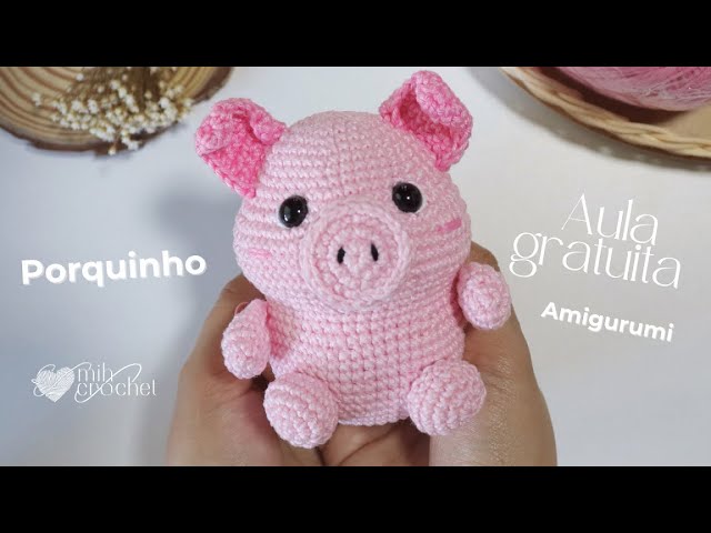 leitão amigurumi