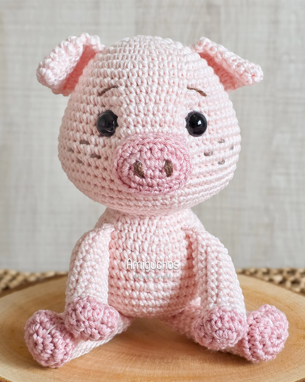 porco de crochê