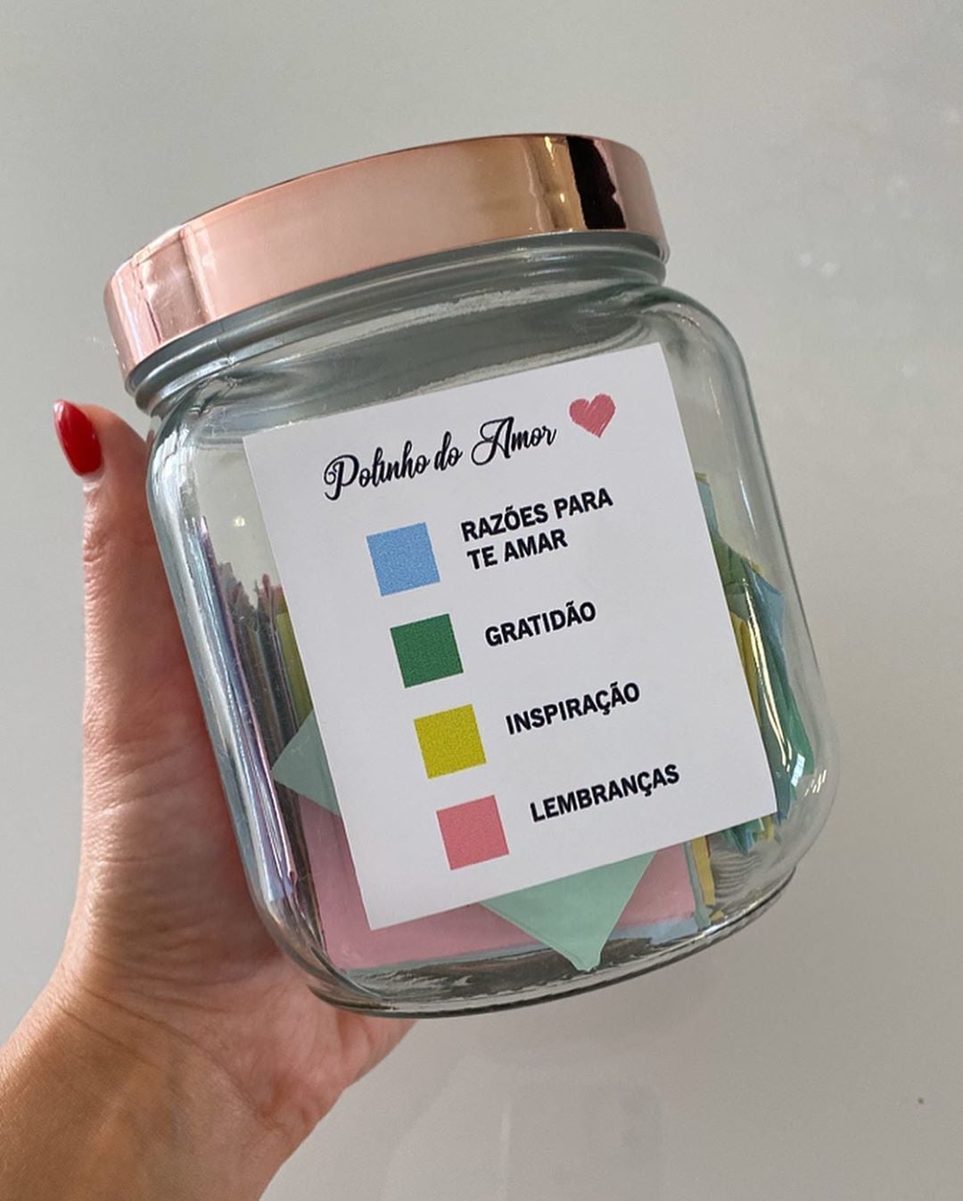potinho de recados de amor