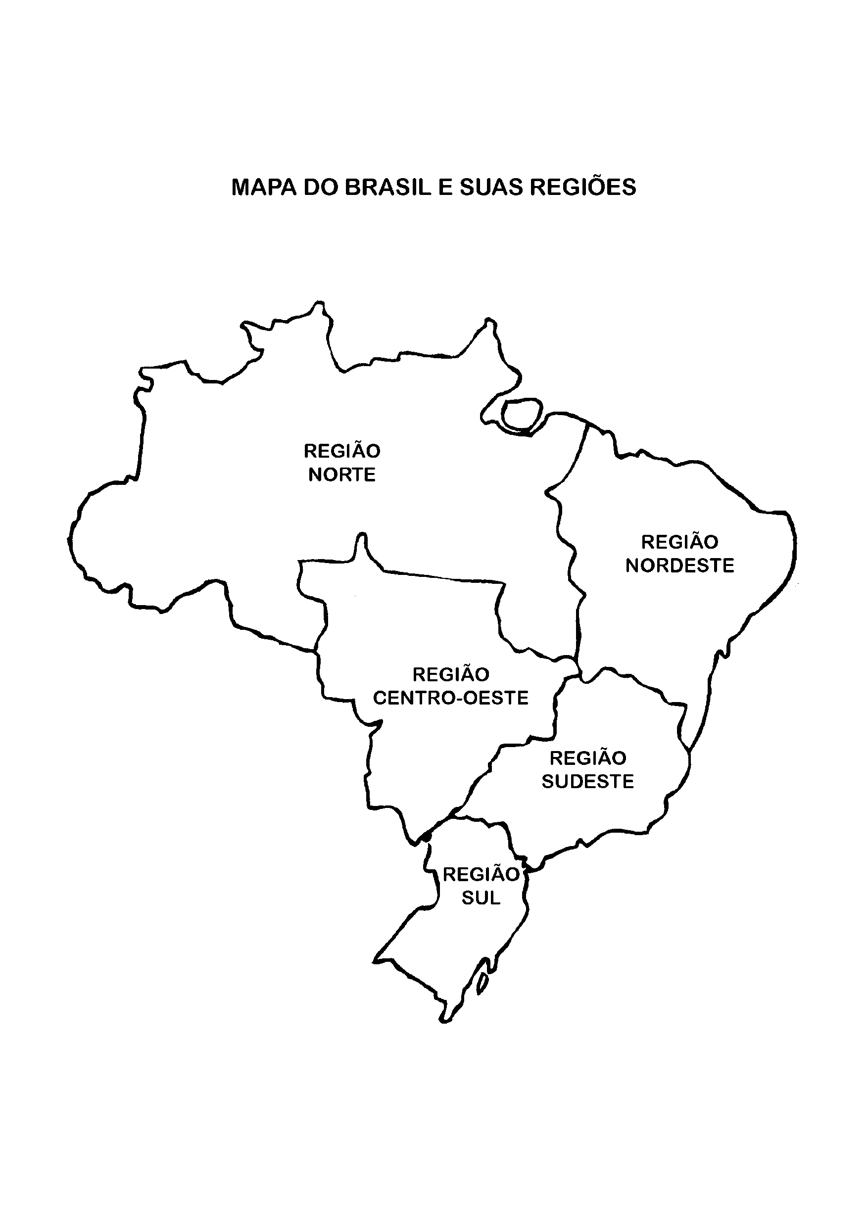 desenho das regiões do brasil para colorir