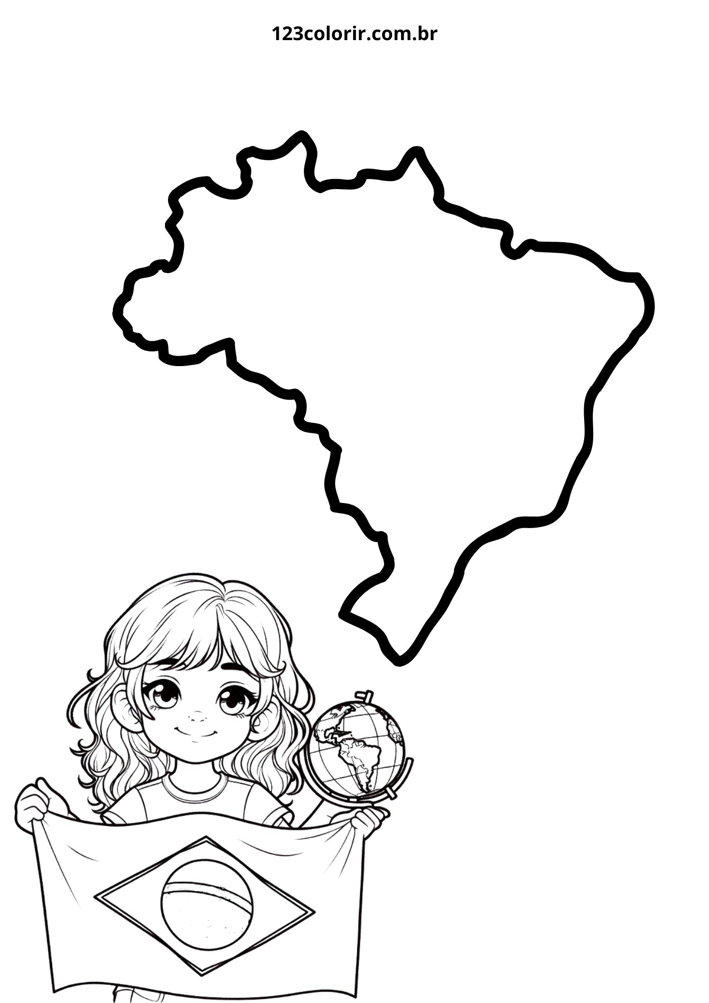 mapa brasil IBGE para colorir