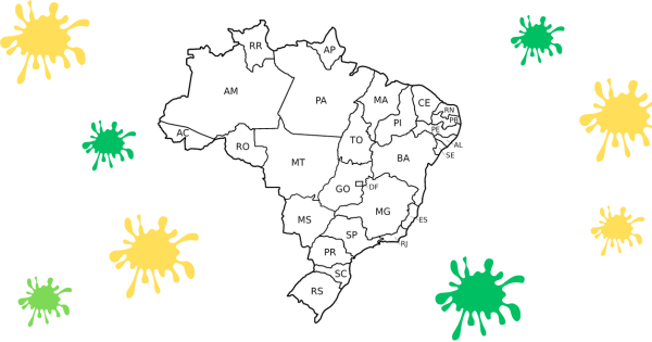 mapa do brasil para pintar