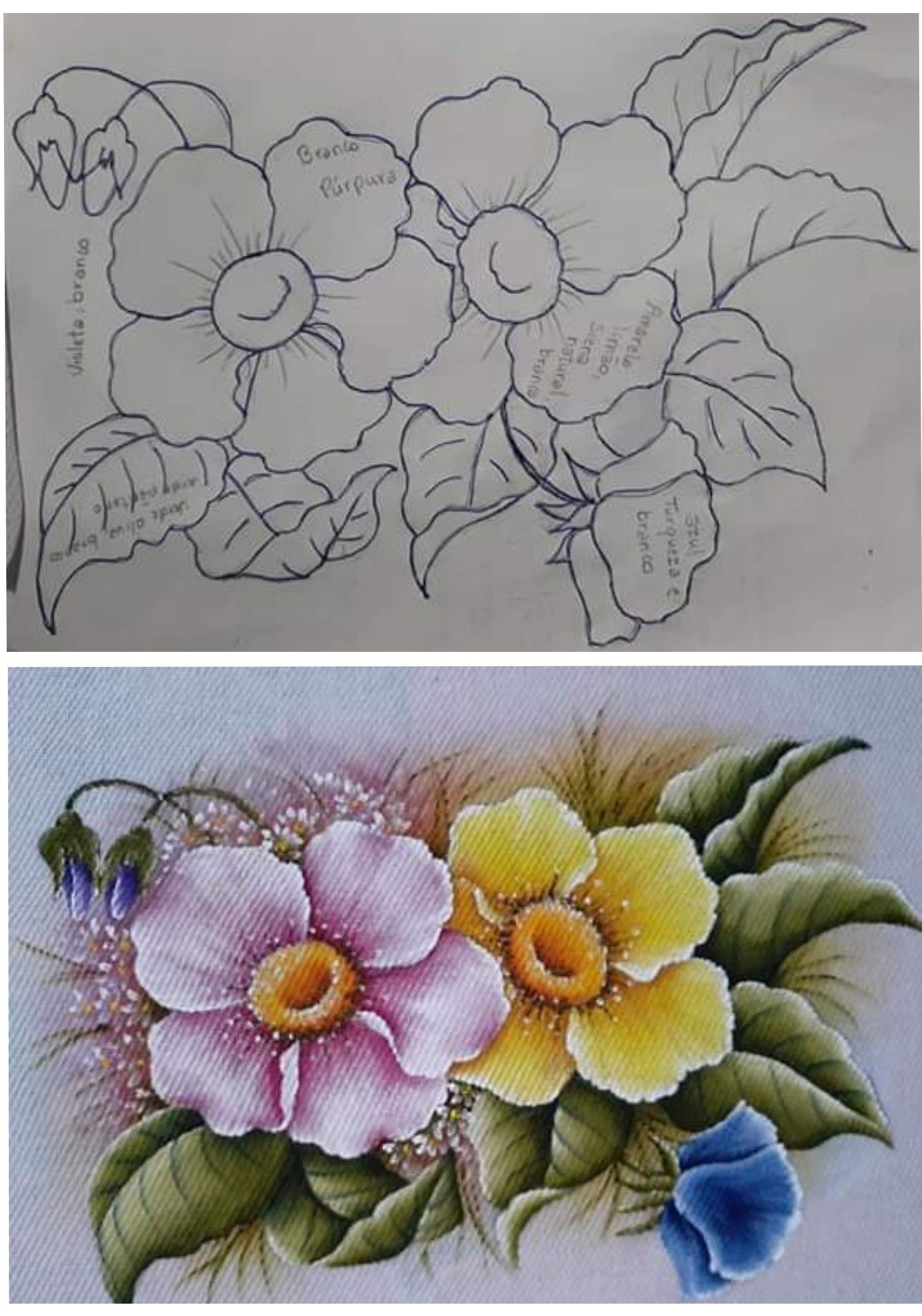 moldes de flores para tecido