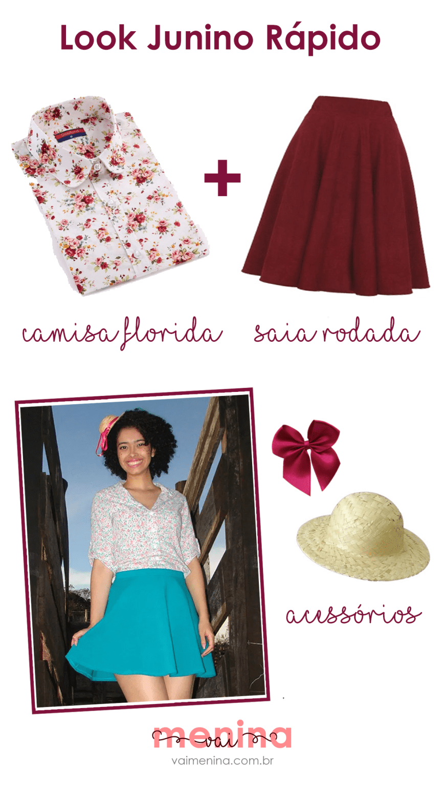 ideias de roupa junina com peças básicas