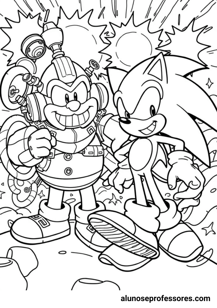 desenhos do Sonic para imprimir