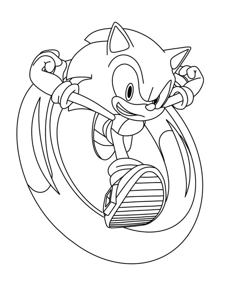 Sonic e amigos para colorir