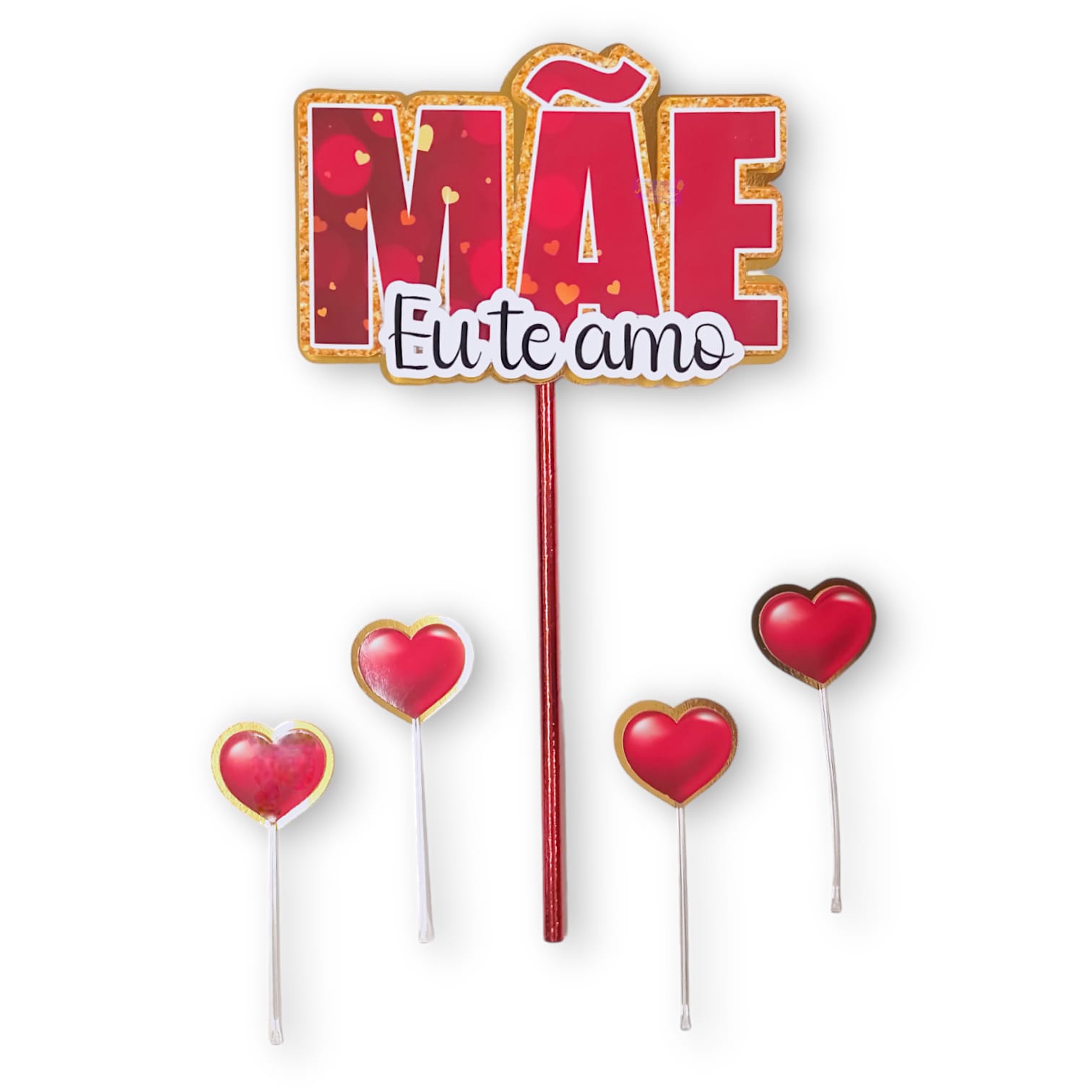 topo de bolo artesanal dia das mães