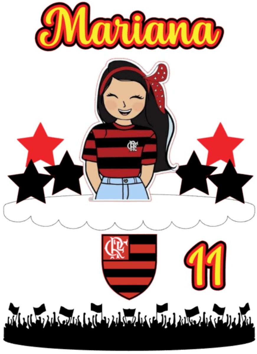 topo de bolo flamengo rosa
