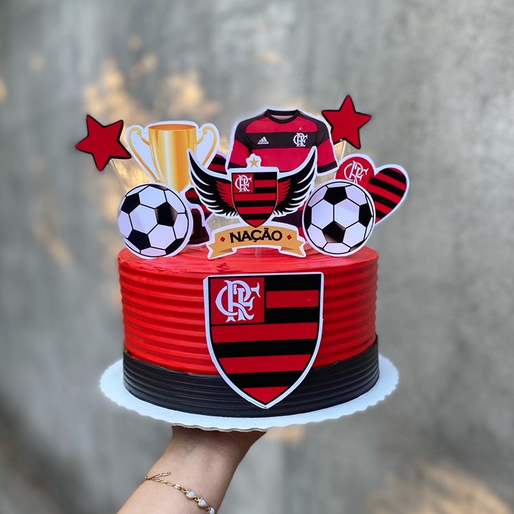 topo de bolo flamengo infantil