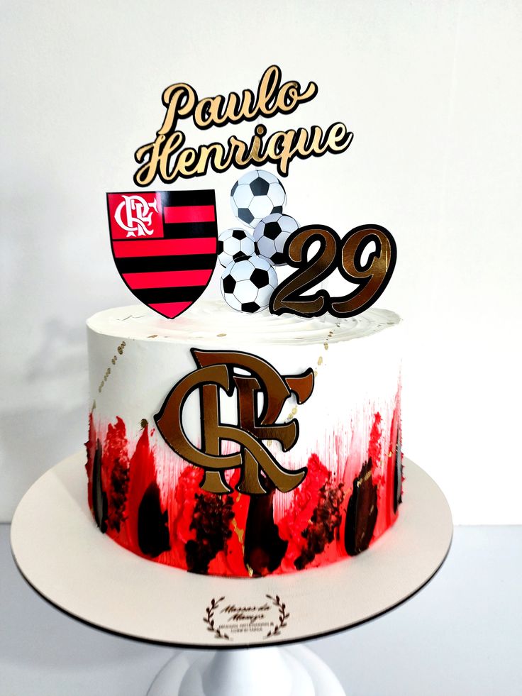topo de bolo flamengo com nome