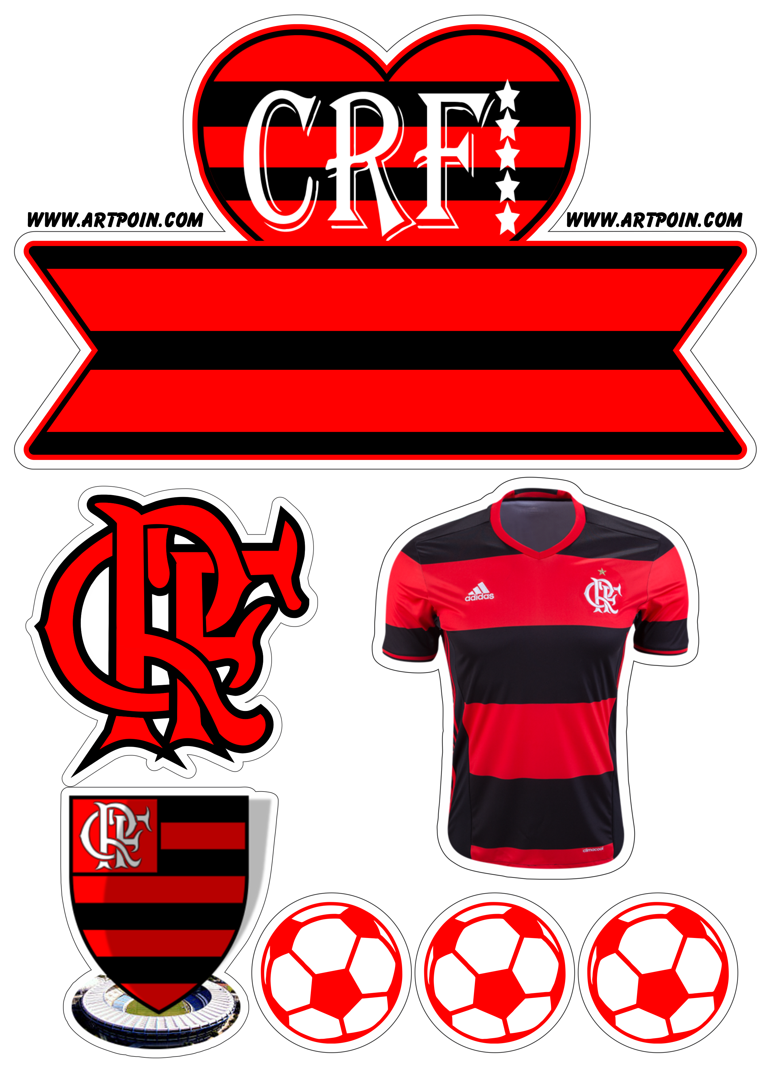 topo de bolo flamengo personalizado