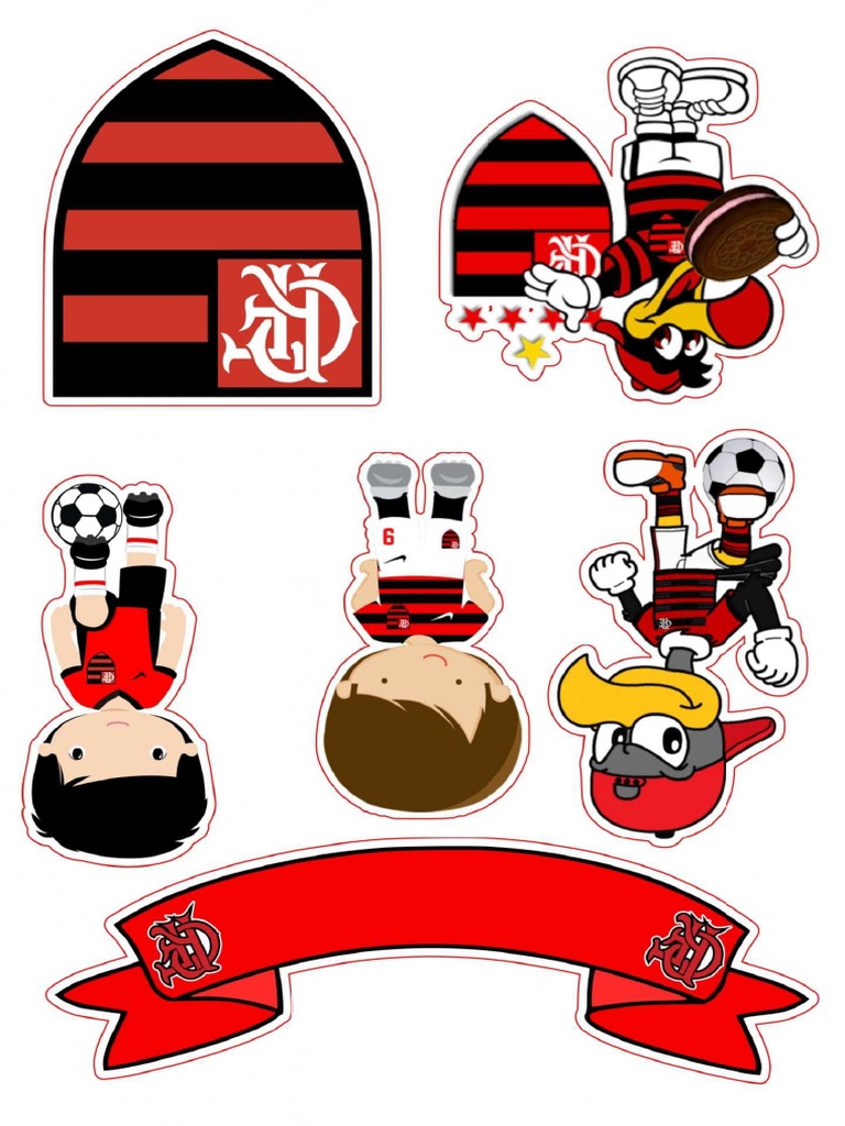arte topo de bolo flamengo