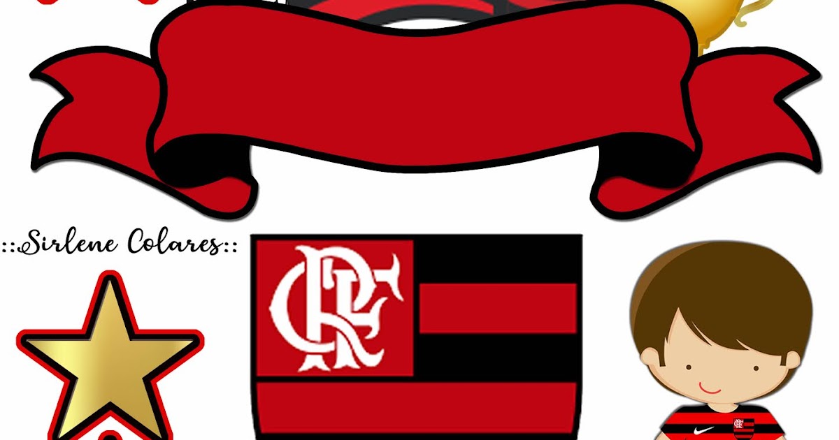 arte topo de bolo flamengo