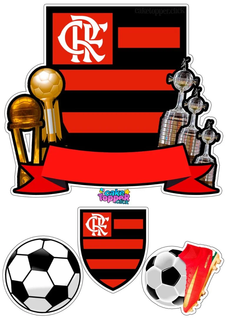 topo de bolo flamengo oficial