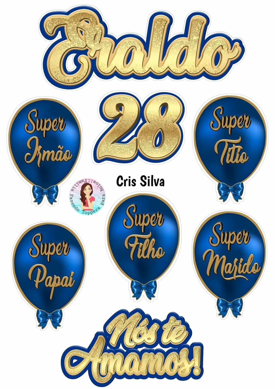 papel para imprimir topo de bolo masculino