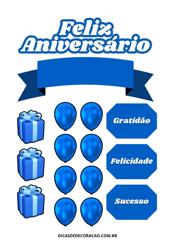 topo de bolo de aniversário para imprimir