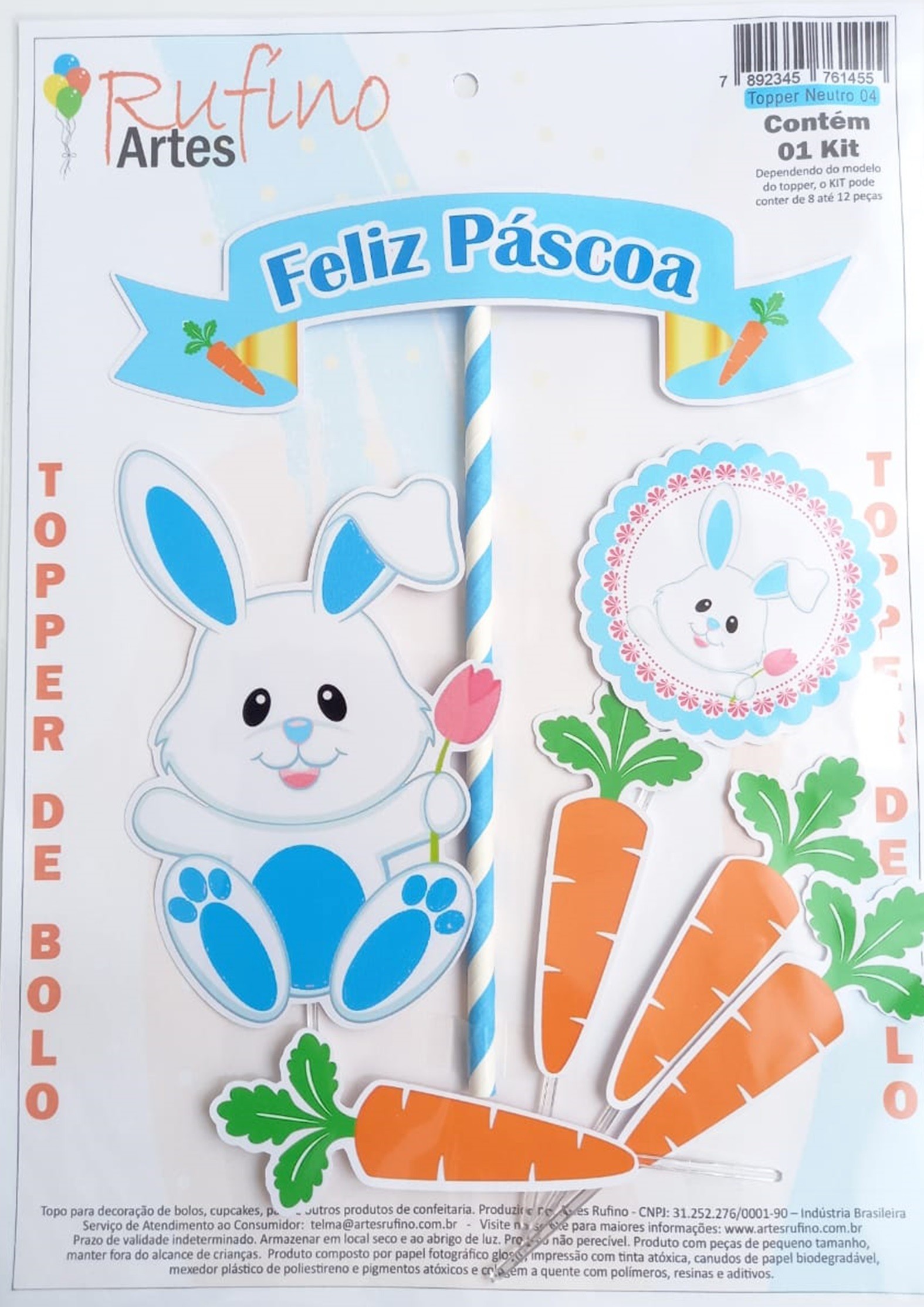 topo de bolo páscoa biscuit
