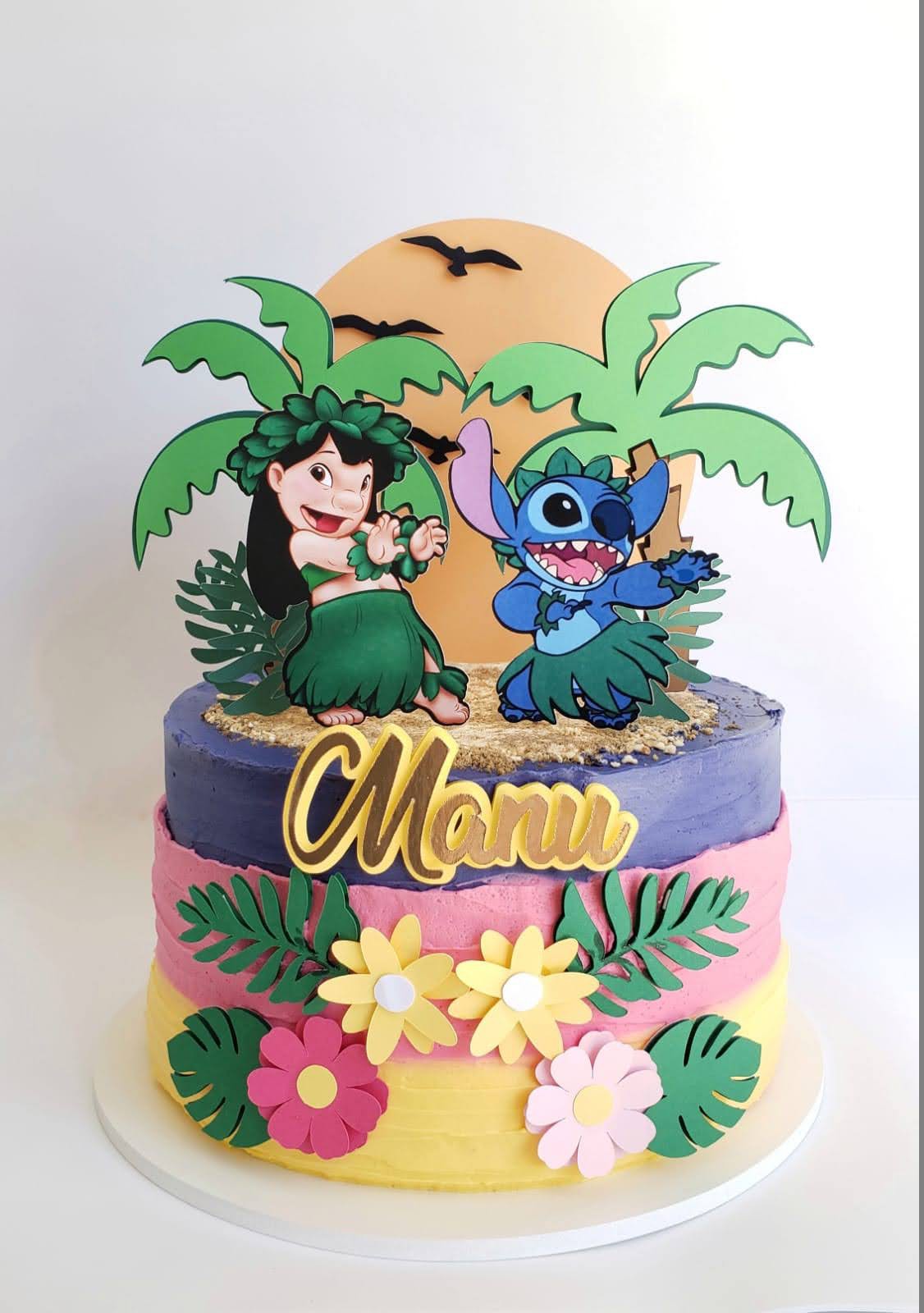 topo de bolo lilo e stitch 3d