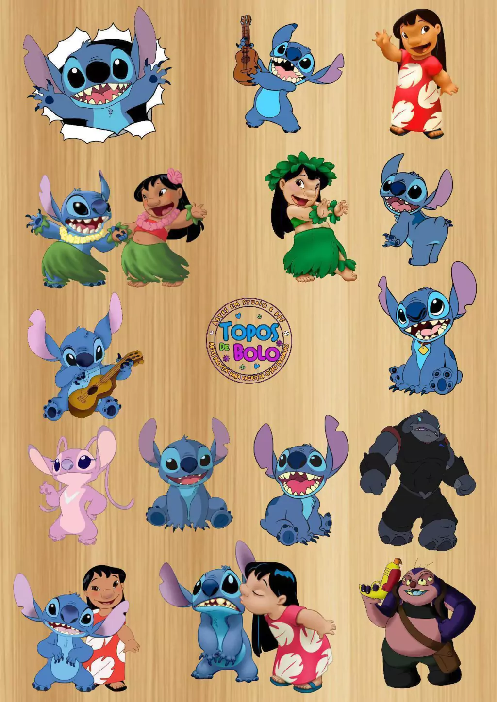 topo de bolo stitch para imprimir