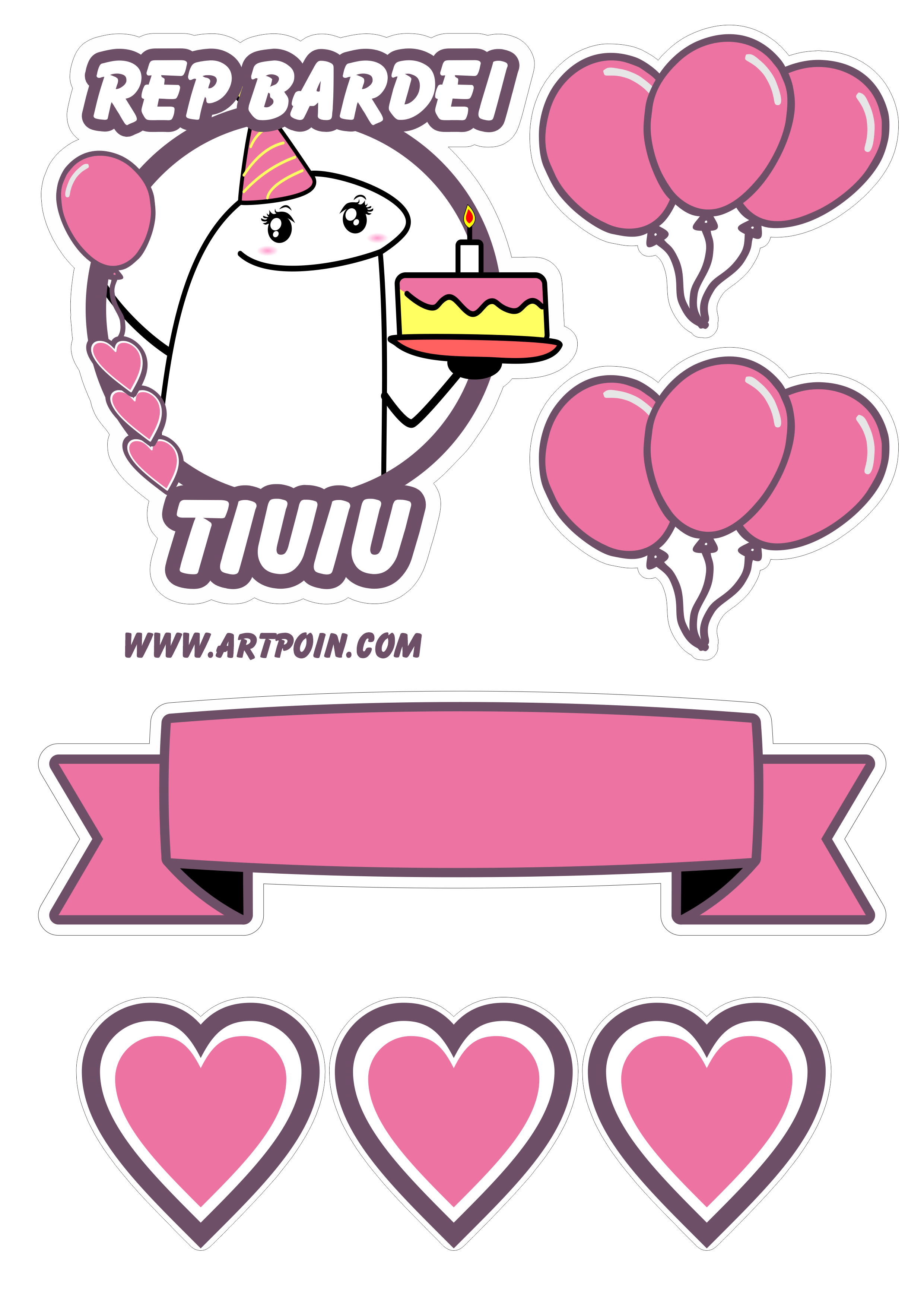 ideias topper bolo aniversário mulher