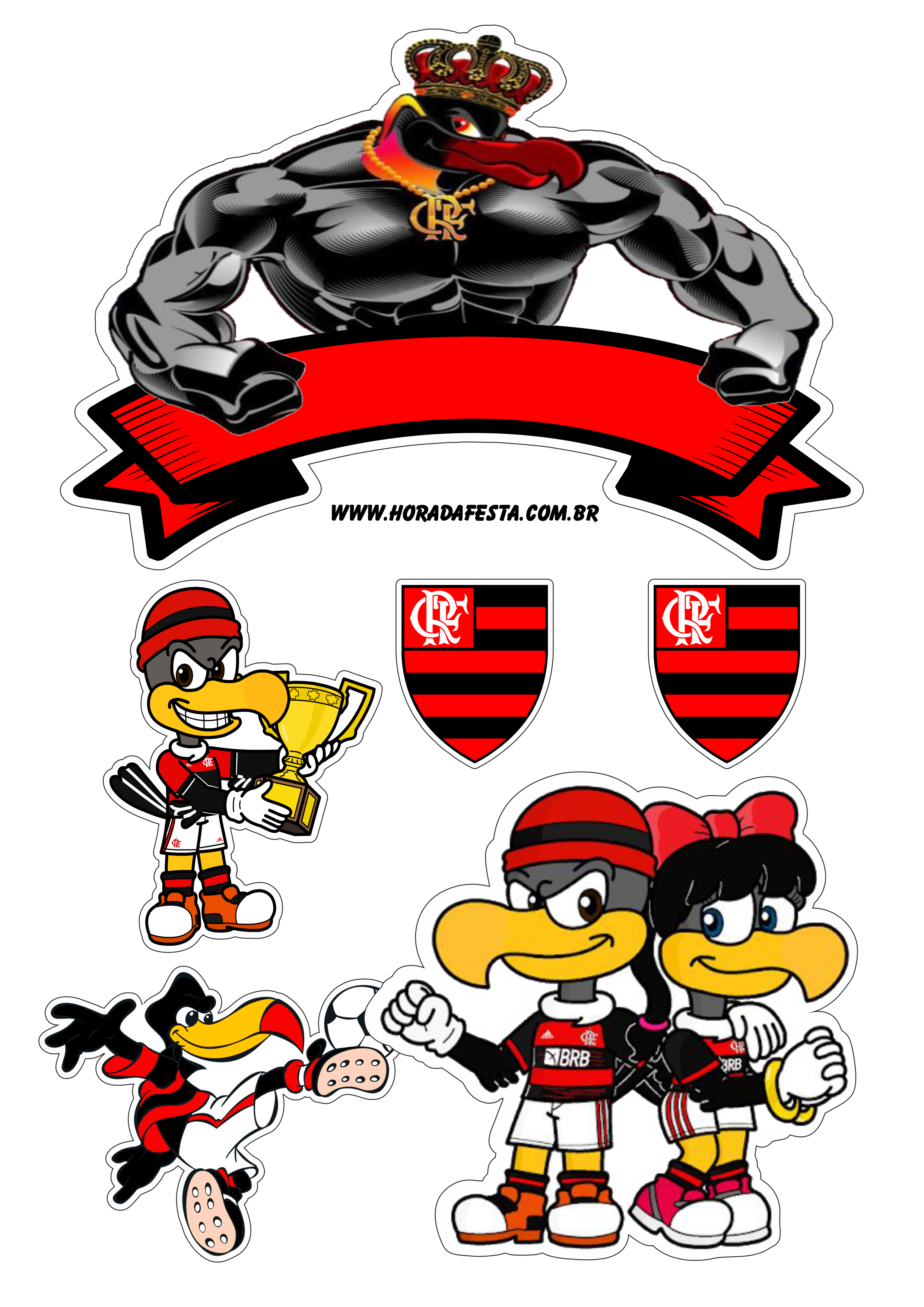 molde topper flamengo feminino