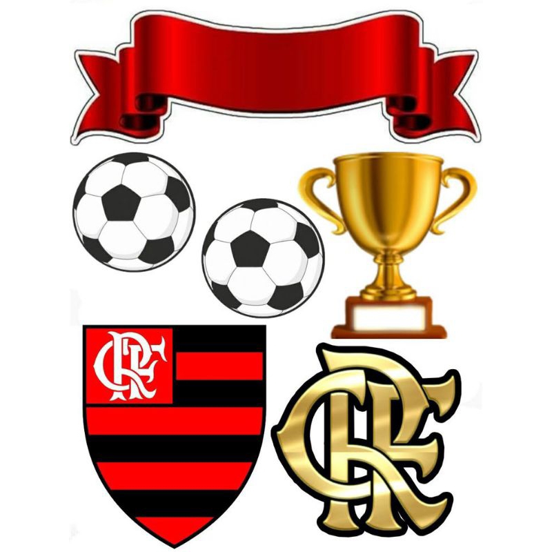 topo de bolo flamengo rosa png