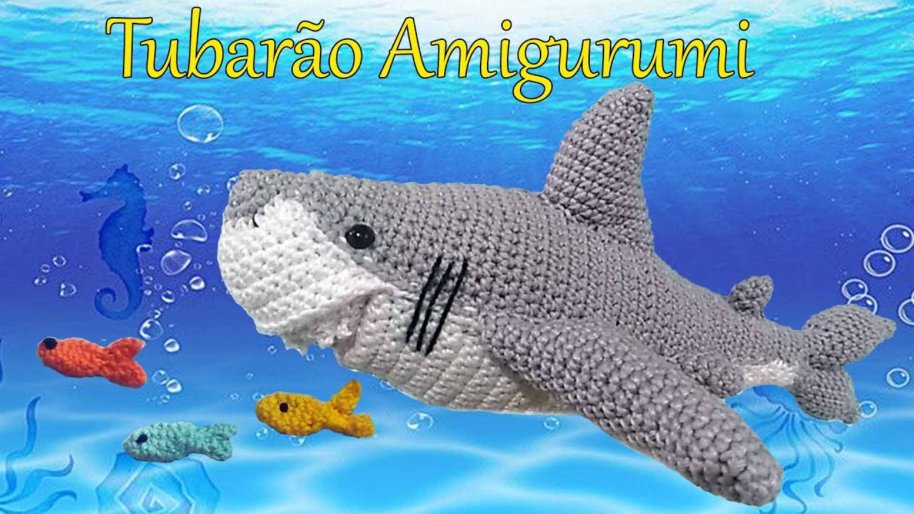 amigurumi de tubarão