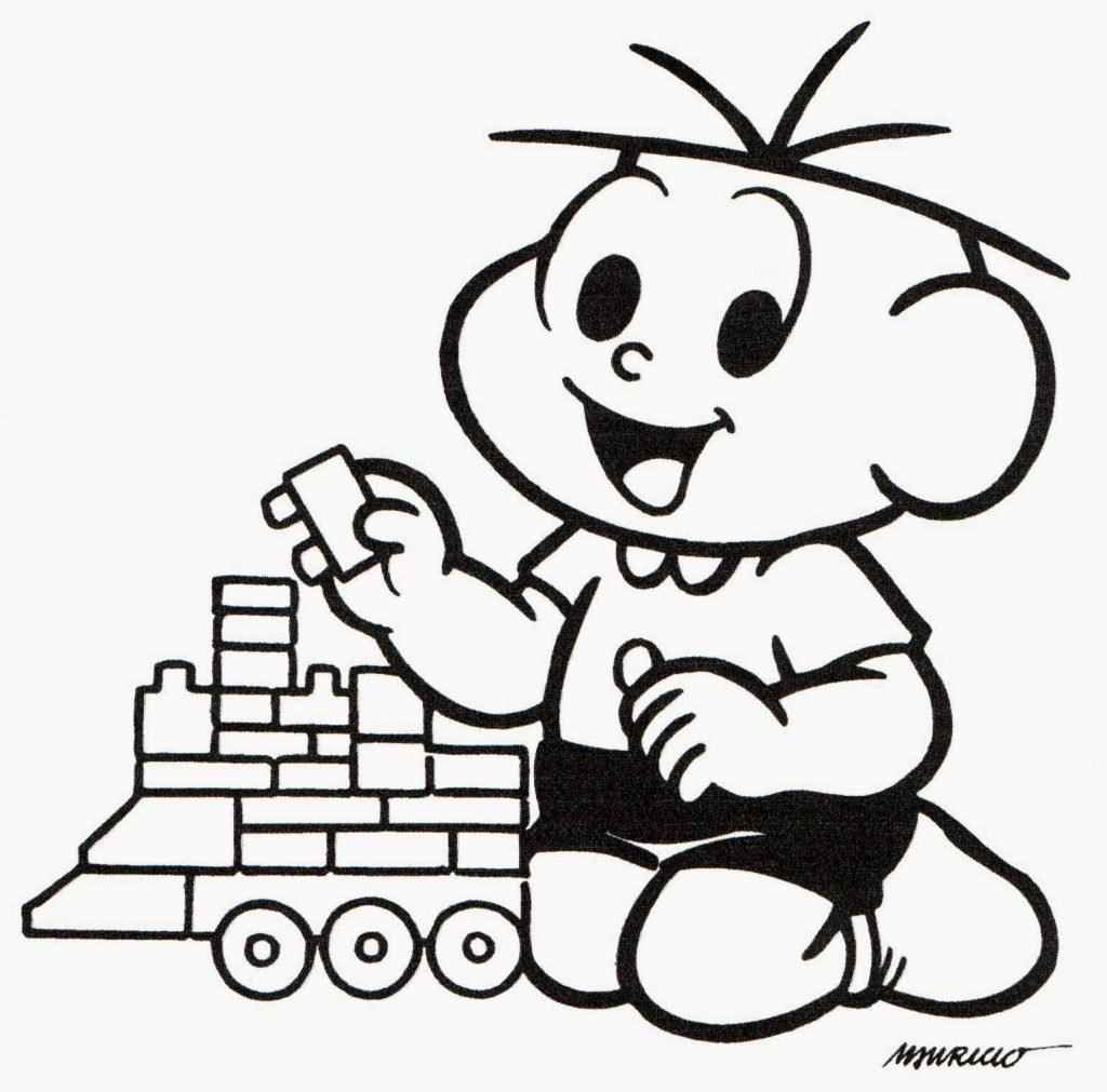 personagens turma da mônica para colorir