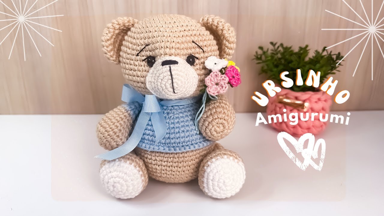 Amigurumi urso receita gratuita