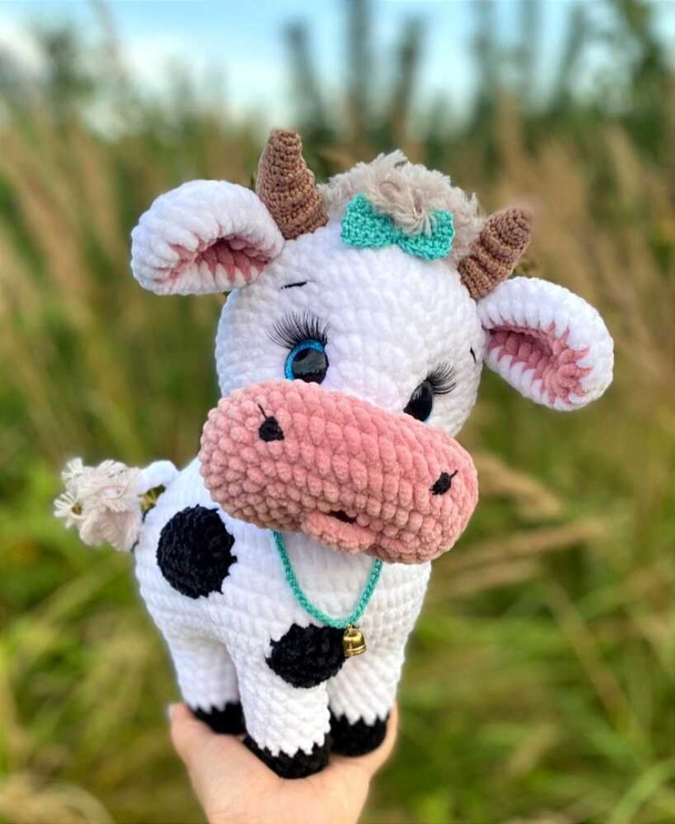 Boneco de vaca em crochê