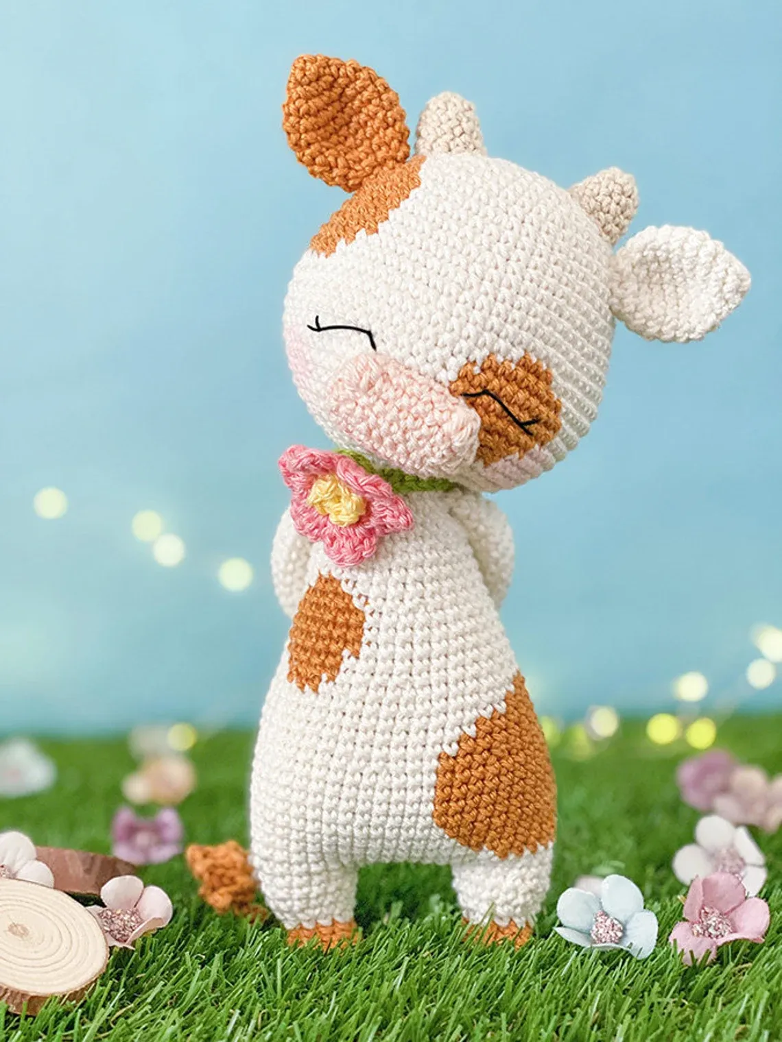 Mini vaca amigurumi