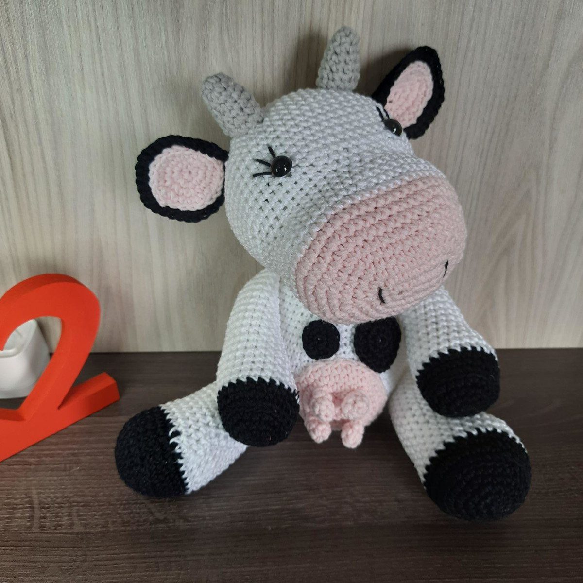 Boneco de vaca em crochê