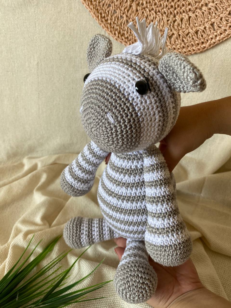 bichinho de crochê zebra